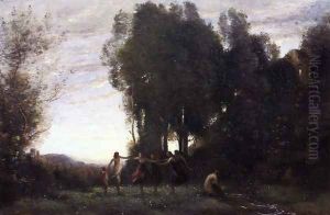 Circle of Nymphs, Morning by Jean-Baptiste-Camille Corot