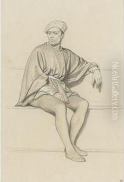 Man Seated On A Bench, Facing Left - view 1