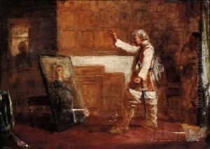 Cromwell Before A Portrait Of Charles I. by Paul Delaroche