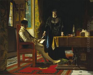 Catherine De Medici And Charles Ix In An Interior Catherine De Medici And Charles Ix In An Interior