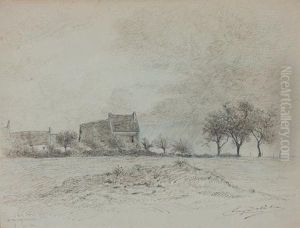 Paysage A Lugrond by Eugene Delatre