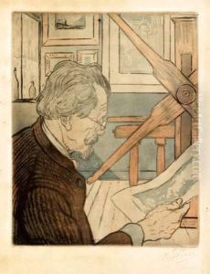 Portrait D'auguste Delatre by Eugene Delatre