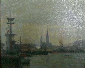 Le Port De Rouen by Joseph Delattre
