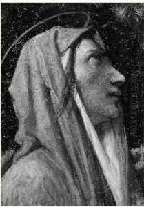 Tete De Vierge De Profil by Jules-Elie Delaunay