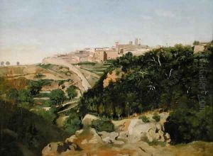 Volterra, 1834 by Jean-Baptiste-Camille Corot