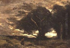 Gust of Wind, 1866 by Jean-Baptiste-Camille Corot