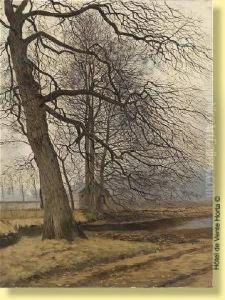 Vue Hivernale D'un Parc by Leon Delderenne