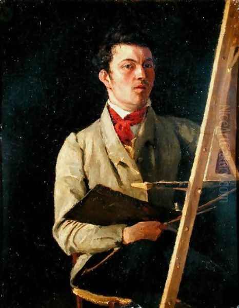 Self Portrait, Sitting next to an Easel, 1825 - view 1