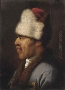Head Of A Hussar by Nicolas Louis Albert Delerive