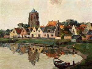 Gezicht Op Brielle by Gerardus Jacobus Delfgaauw