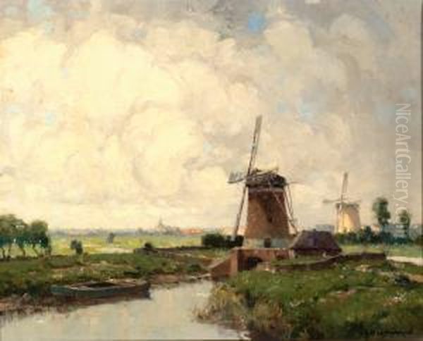 Mills Along A Canal - view 1