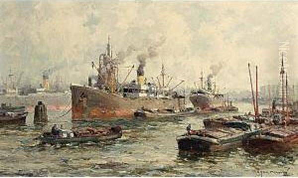 Ships In The Rotterdam Harbour - view 1