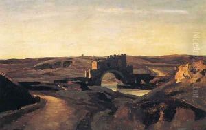 Ponte Nomentano by Jean-Baptiste-Camille Corot