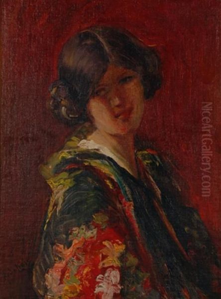 Giovane Donna Con Veste A Fiori - view 1