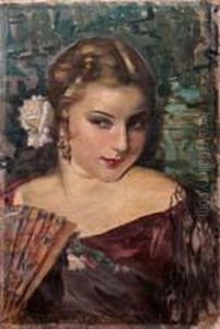 Ragazza Con Ventaglio