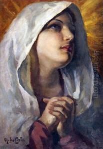 Napoli Figura Femminile In Preghiera by Arnaldo Delisio