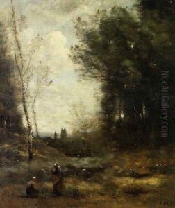 The Valley by Jean-Baptiste-Camille Corot
