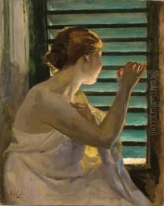 Donna Alla Finestra by Arnaldo Delisio