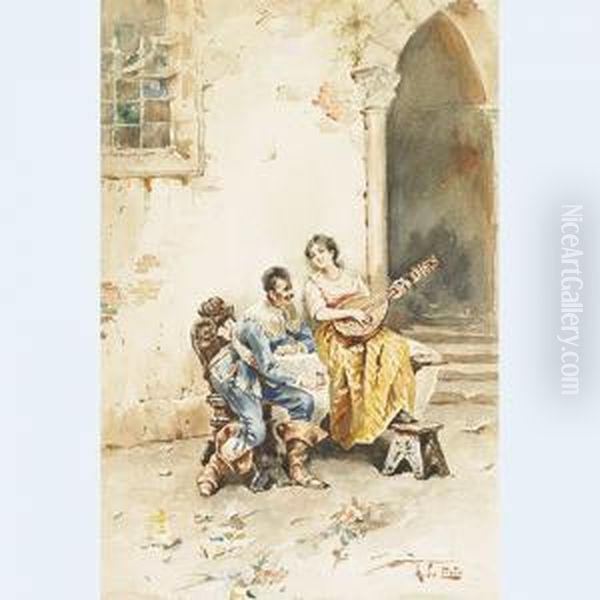 Mandolin Player; Tambourine Player - view 1