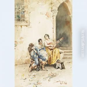Mandolin Player; Tambourine Player by Arnaldo Delisio