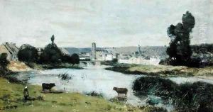 Les Chateaux by Jean-Baptiste-Camille Corot