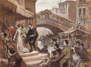 Scena Veneziana by Cesare Felix dell' Acqua