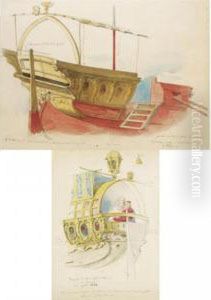 Large Sketch Book by Cesare Felix dell' Acqua