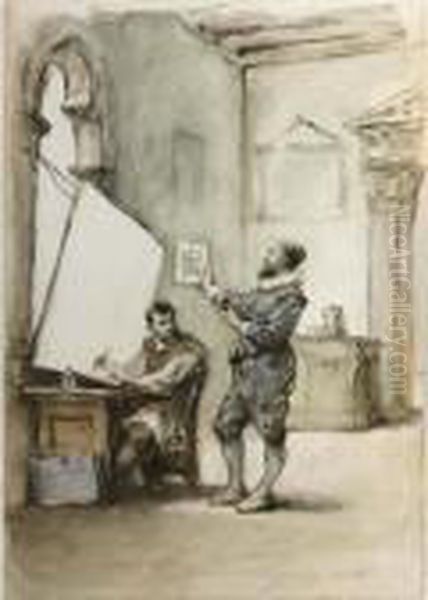 The Sadeler Brothers In Their Print-making Studio - view 1