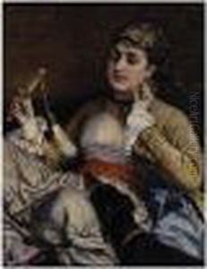 Her Favorite Pet by Cesare Felix dell' Acqua
