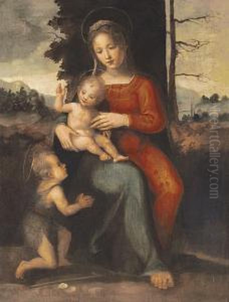 Madonna And Child With Saint John The Baptist In A Landscape - view 1