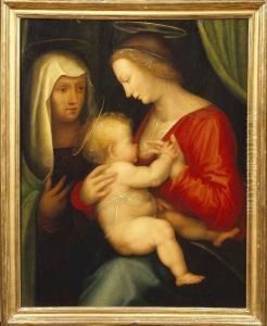 Madonna Con Bambino E Sant'anna by Fra Bartolommeo della Porta