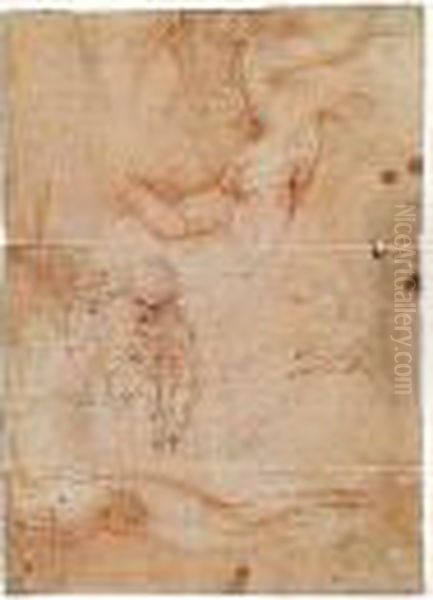 Recto: A Sheet Of Studies: An 
Angel, A Soldier With A Spear And A Figure Of The Crucified Christ; 
Verso: A Landscape - view 1