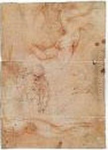 Recto: A Sheet Of Studies: An 
Angel, A Soldier With A Spear And A Figure Of The Crucified Christ; 
Verso: A Landscape