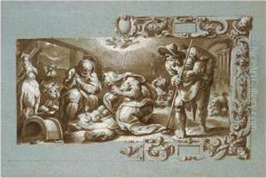 The Adoration Of The Shepherds by Giovanni Battista della Rovere