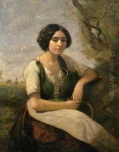 Harvester with Sickle by Jean-Baptiste-Camille Corot