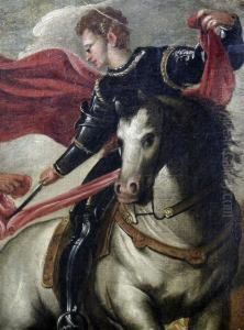 St Martin Dividing His Cloak by Pietro Della Vecchio