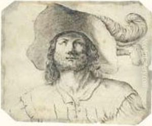 Tete D'homme Portant Un Chapeau by Pietro Della Vecchio
