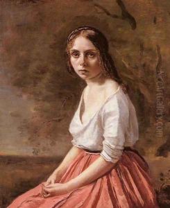 Young Woman by Jean-Baptiste-Camille Corot