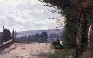 Bridge in the Coubron Valley by Jean-Baptiste-Camille Corot