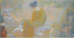 Fille Aux Colombes by David Dellepiane