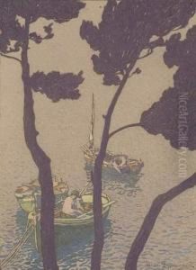 Barques A Travers Les Pins. Barques A Travers Les Pins.