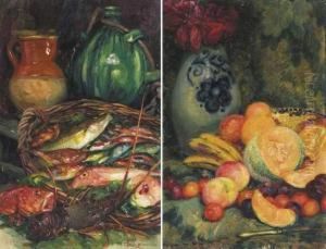 Nature Morte Au Homard Et Aux Fruits by David Dellepiane