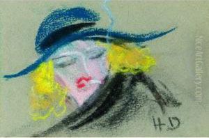 La Fumeuse Aux Cheveux Roux by Henriette Deloras