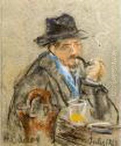 :jules Flandrin Au Cafe 1940