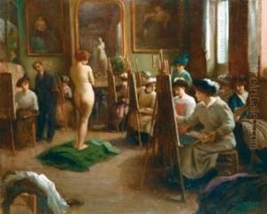 Le Cours De Peinture. by Hermann Delpech