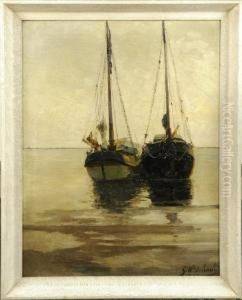 Marine Par Temps Calme by Willem Charles L. Delsaux