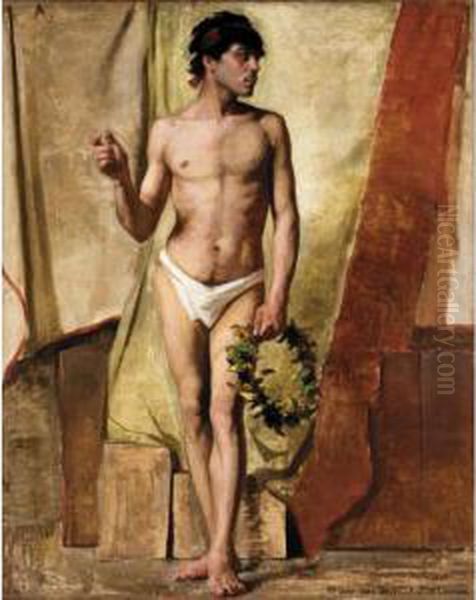 Homme Avec Couronne De Laurier - view 1