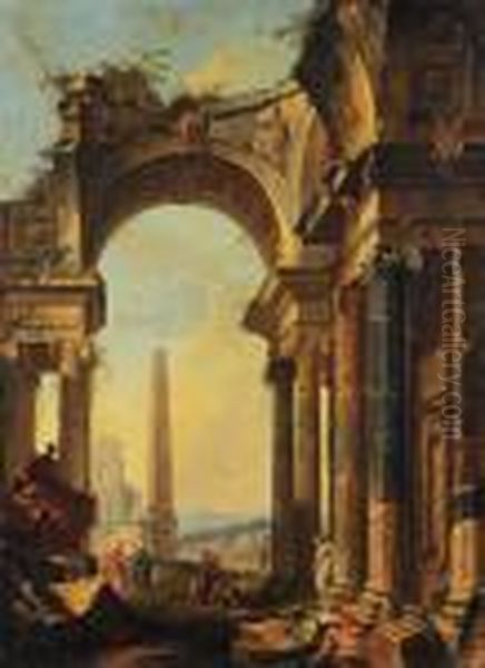 Capriccio Architettonico Con Obelisco - view 1
