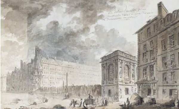 La Construction De La Place Des Innocents A L'emplacement De L'ancien Cimetiere - view 1
