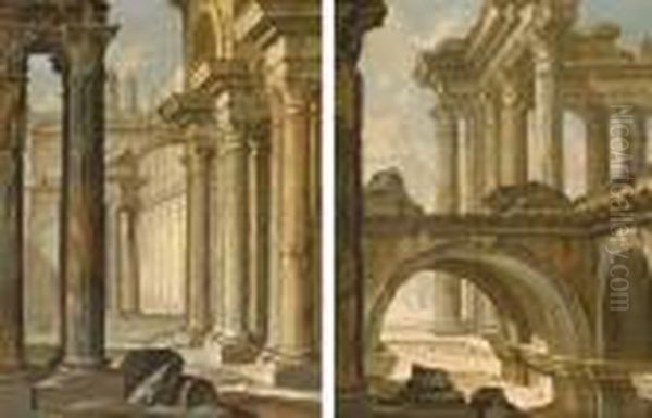 Architectural Capricci With Classical Ruins - view 1